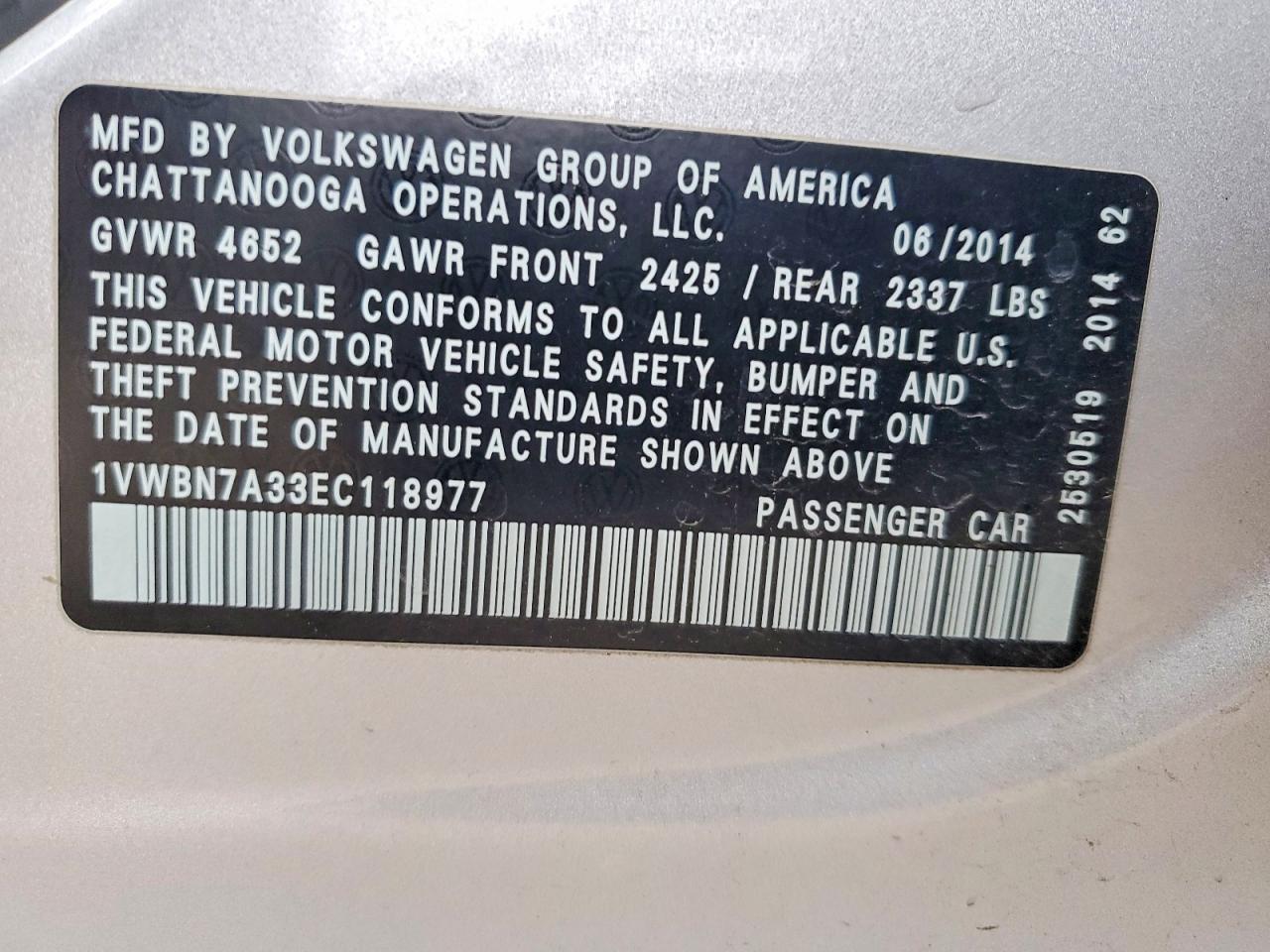 2014 VOLKSWAGEN PASSAT SE photo 23