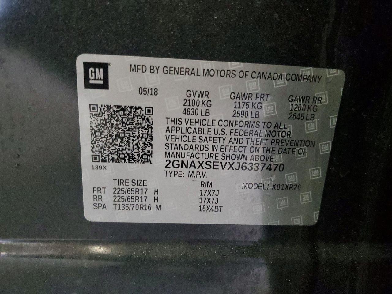 2018 CHEVROLET EQUINOX LT photo 25