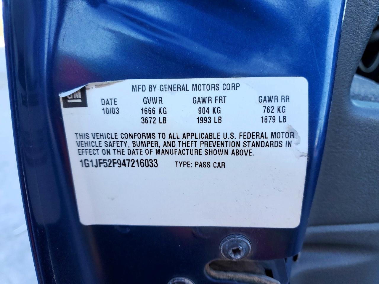 2004 CHEVROLET CAVALIER LS photo 23