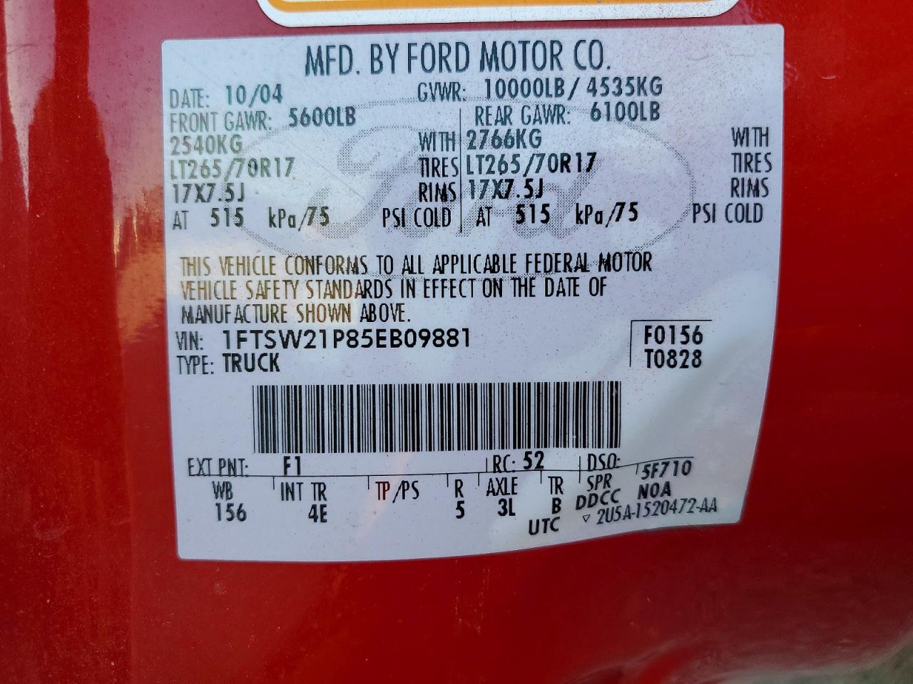 2005 FORD F250 SUPER DUTY photo 23
