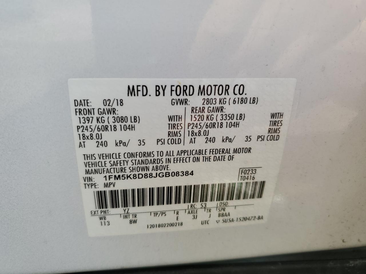 2018 FORD EXPLORER XLT photo 13