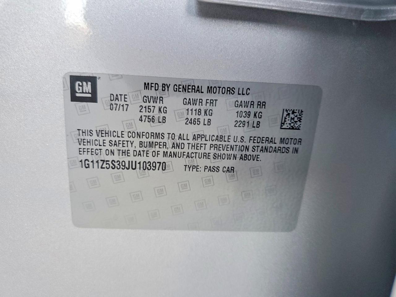 2018 CHEVROLET IMPALA LS photo 23