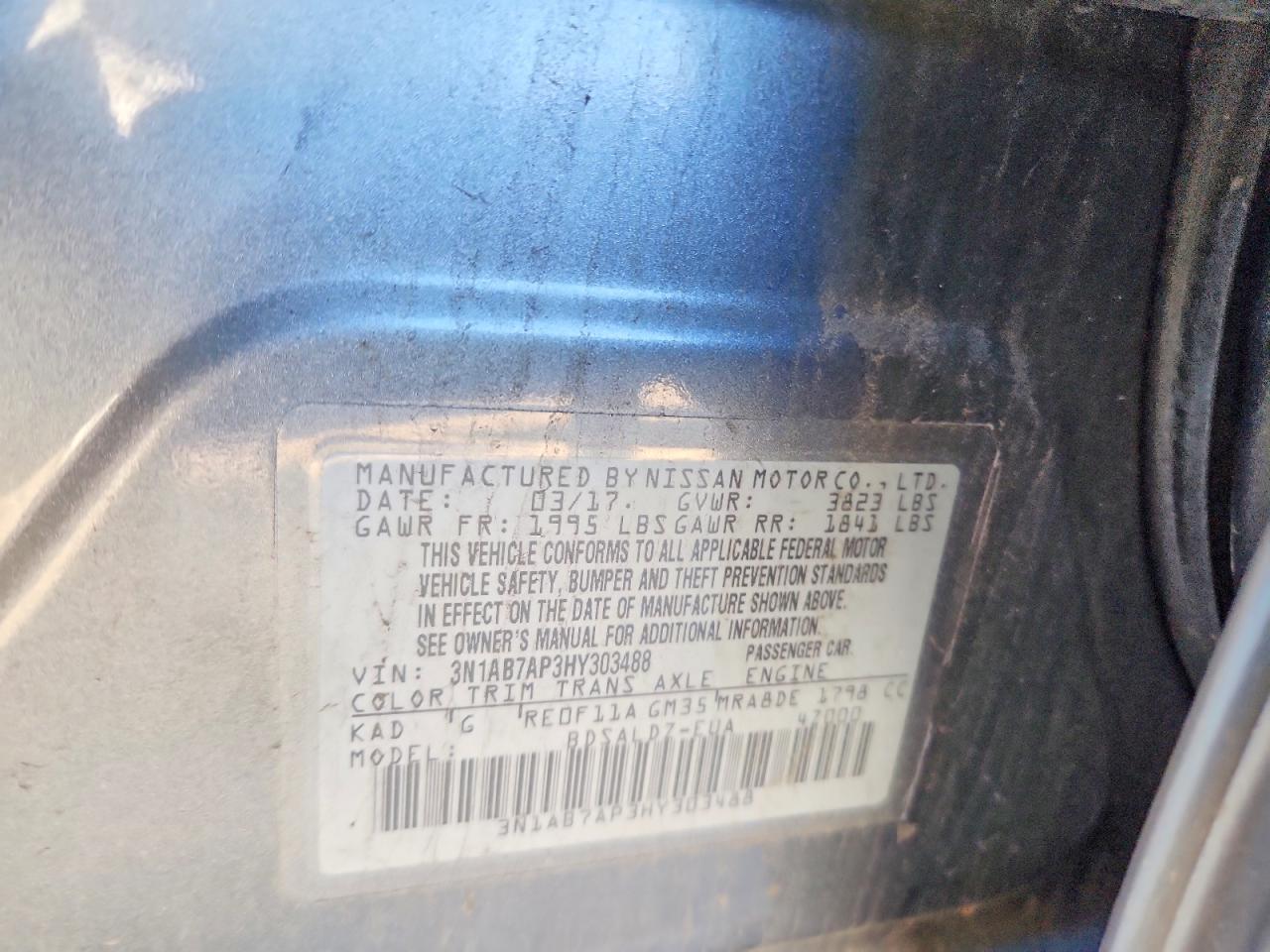 2017 NISSAN SENTRA S photo 12