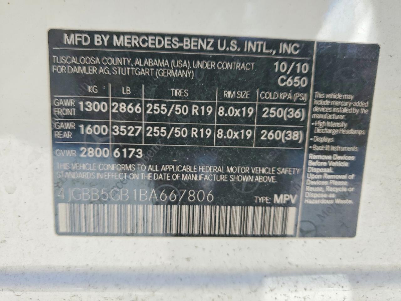 2011 MERCEDES-BENZ ML 350 photo 23
