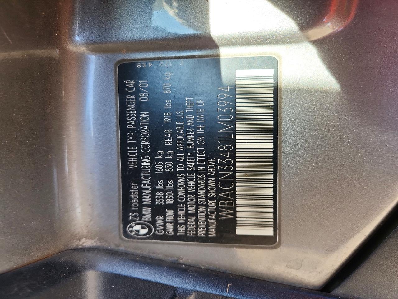 2001 BMW Z3 2.5 photo 23