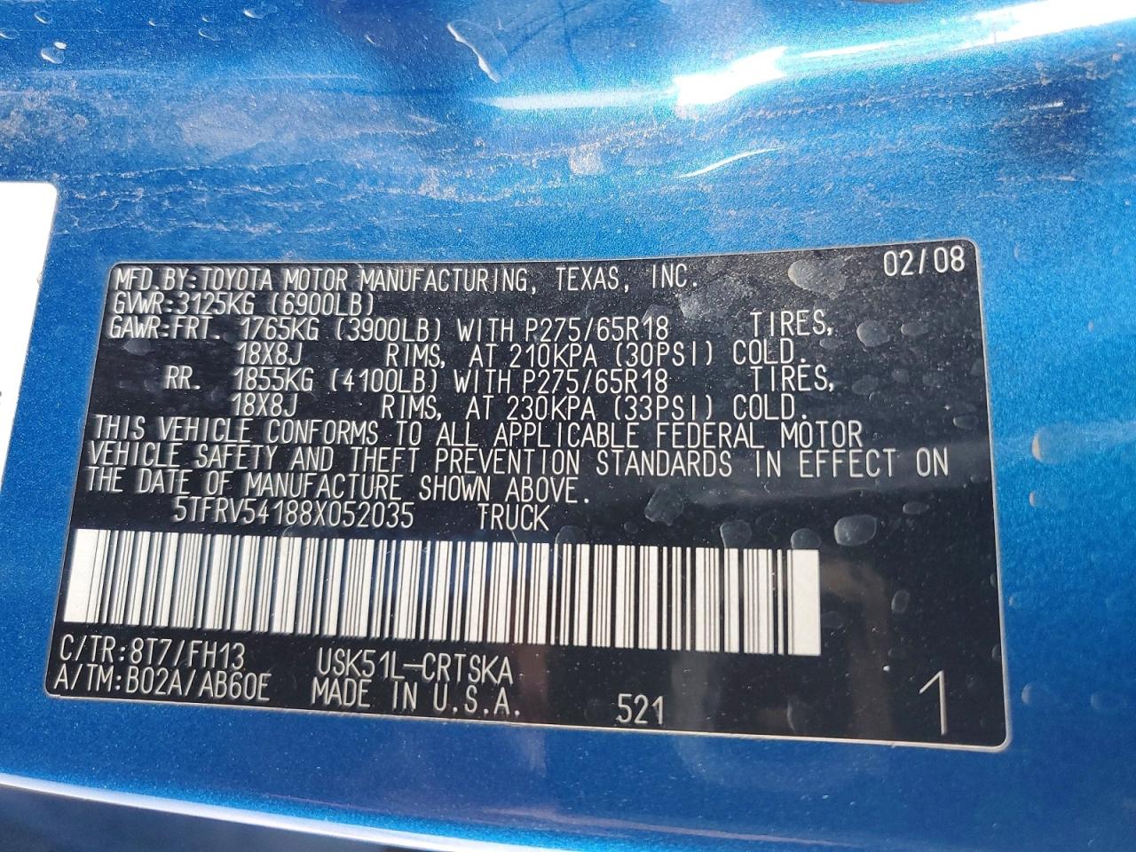 2008 TOYOTA TUNDRA DOUBLE CAB photo 12