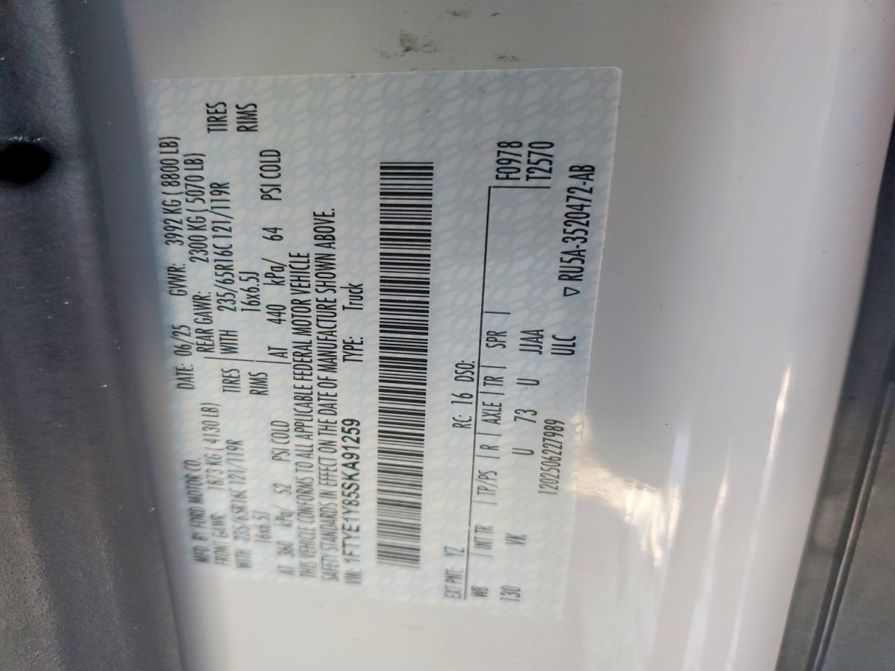 2025 FORD TRANSIT 150 UTILITY / SERVICE VAN photo 23