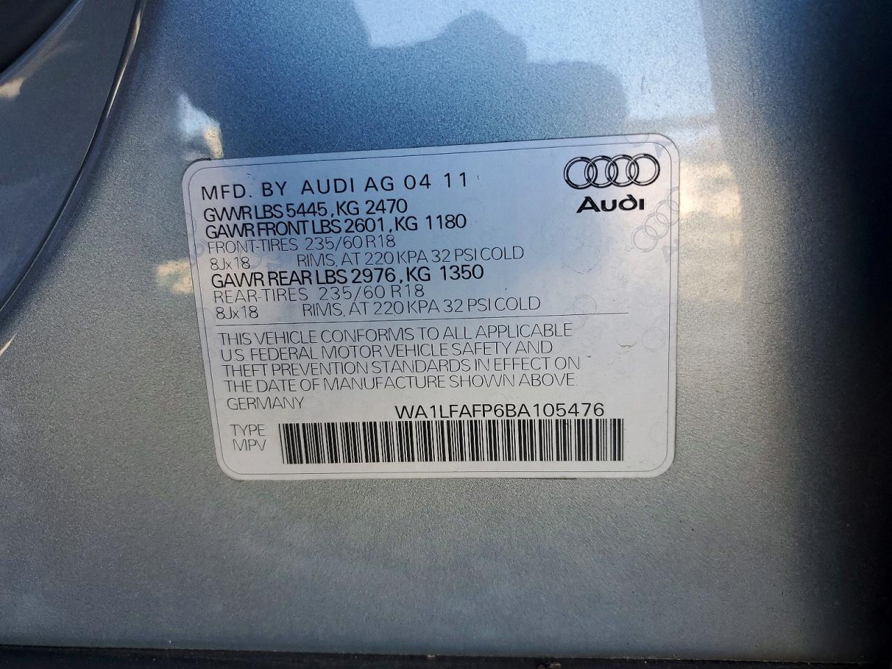 2011 AUDI Q5 PREMIUM PLUS photo 12