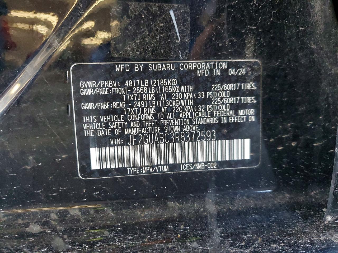 2024 SUBARU CROSSTREK photo 37