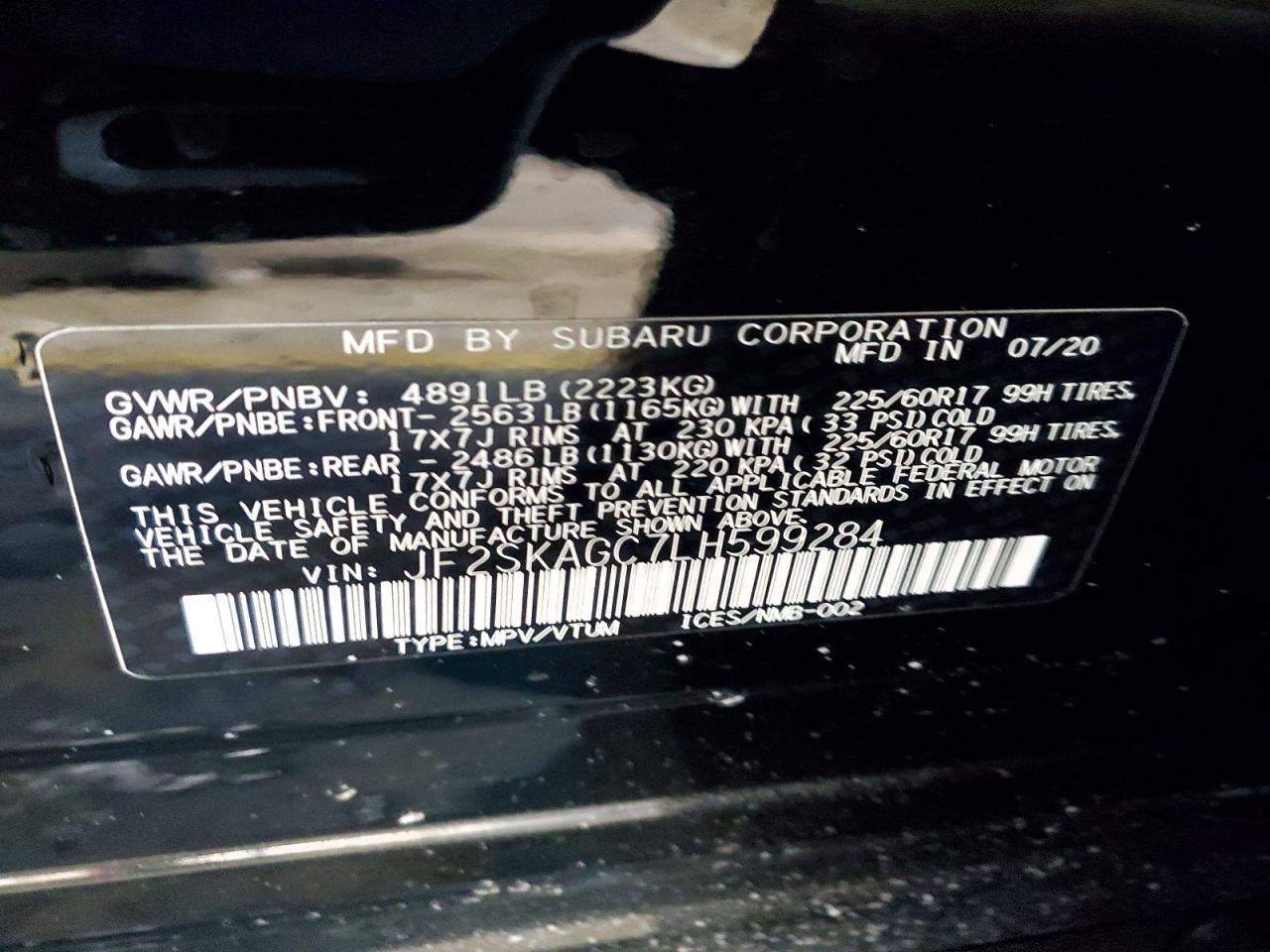 2020 SUBARU FORESTER PREMIUM photo 13