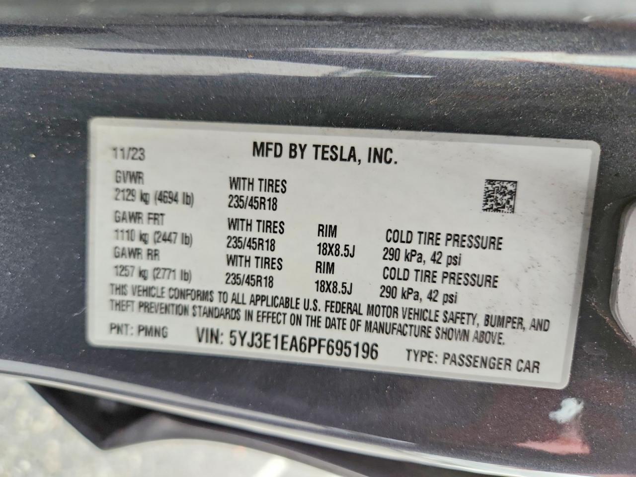 2023 TESLA MODEL 3 photo 23