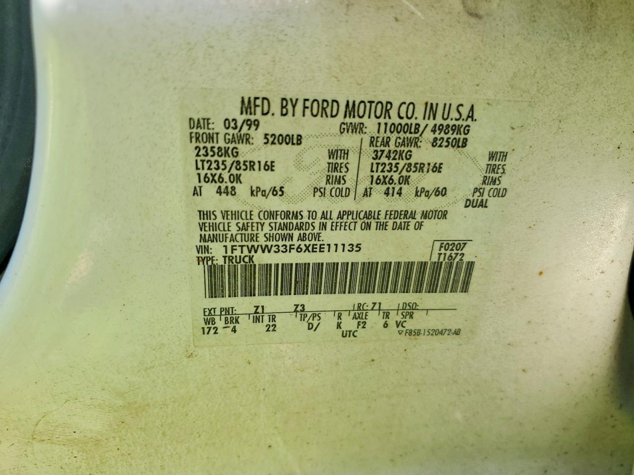 1999 FORD F350 SUPER DUTY photo 37