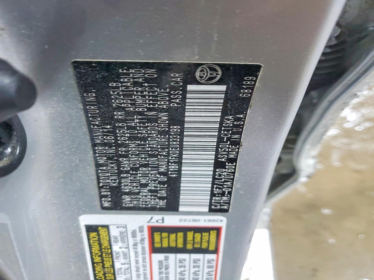 2014 TOYOTA CAMRY SE photo 13