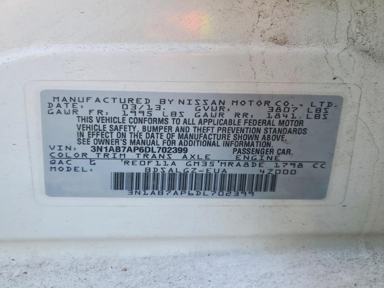 2013 NISSAN SENTRA S photo 25