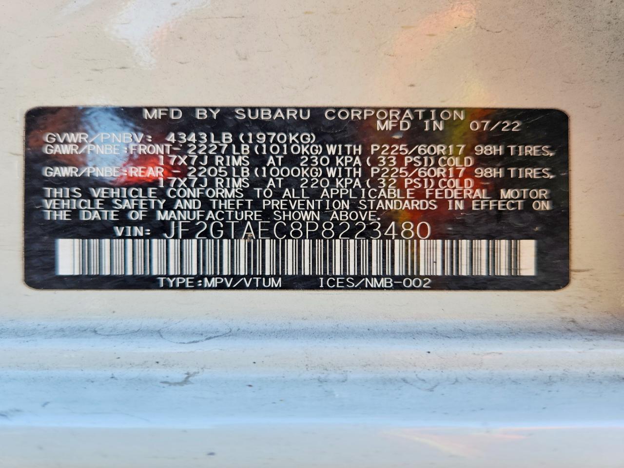 2023 SUBARU CROSSTREK PREMIUM photo 23