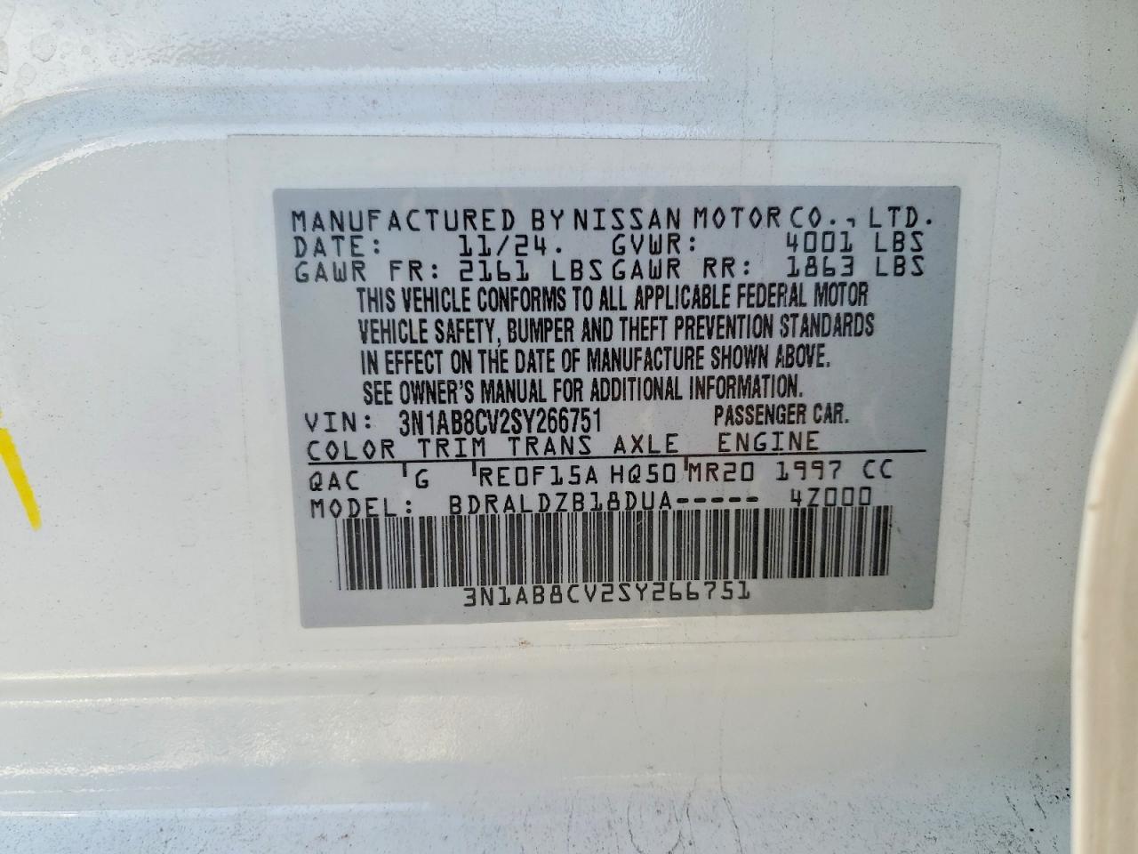 2025 NISSAN SENTRA SV photo 12
