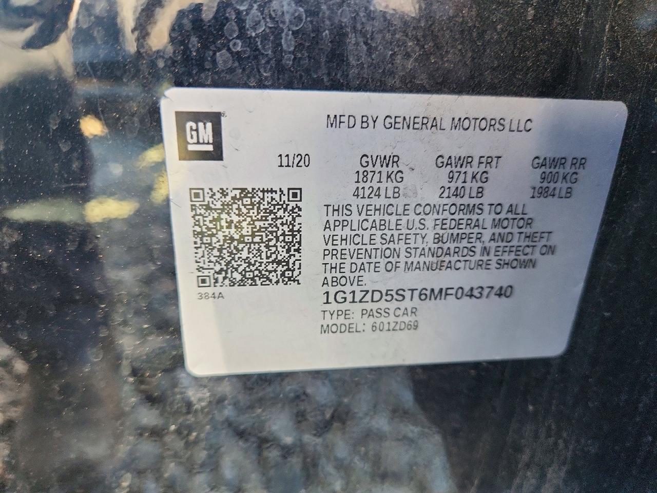 2021 CHEVROLET MALIBU LT photo 25