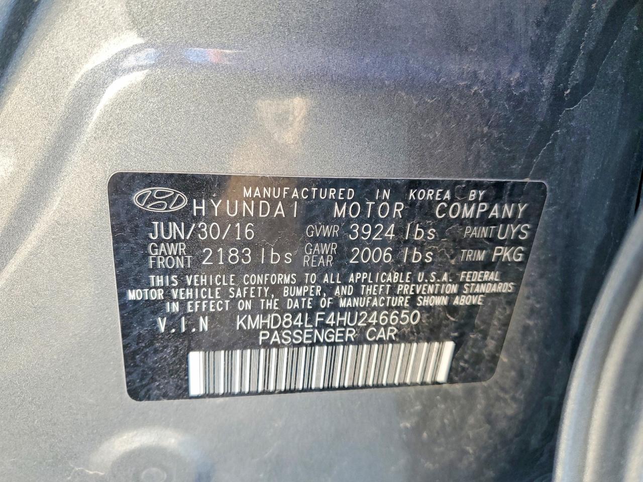 2017 HYUNDAI ELANTRA SE photo 12