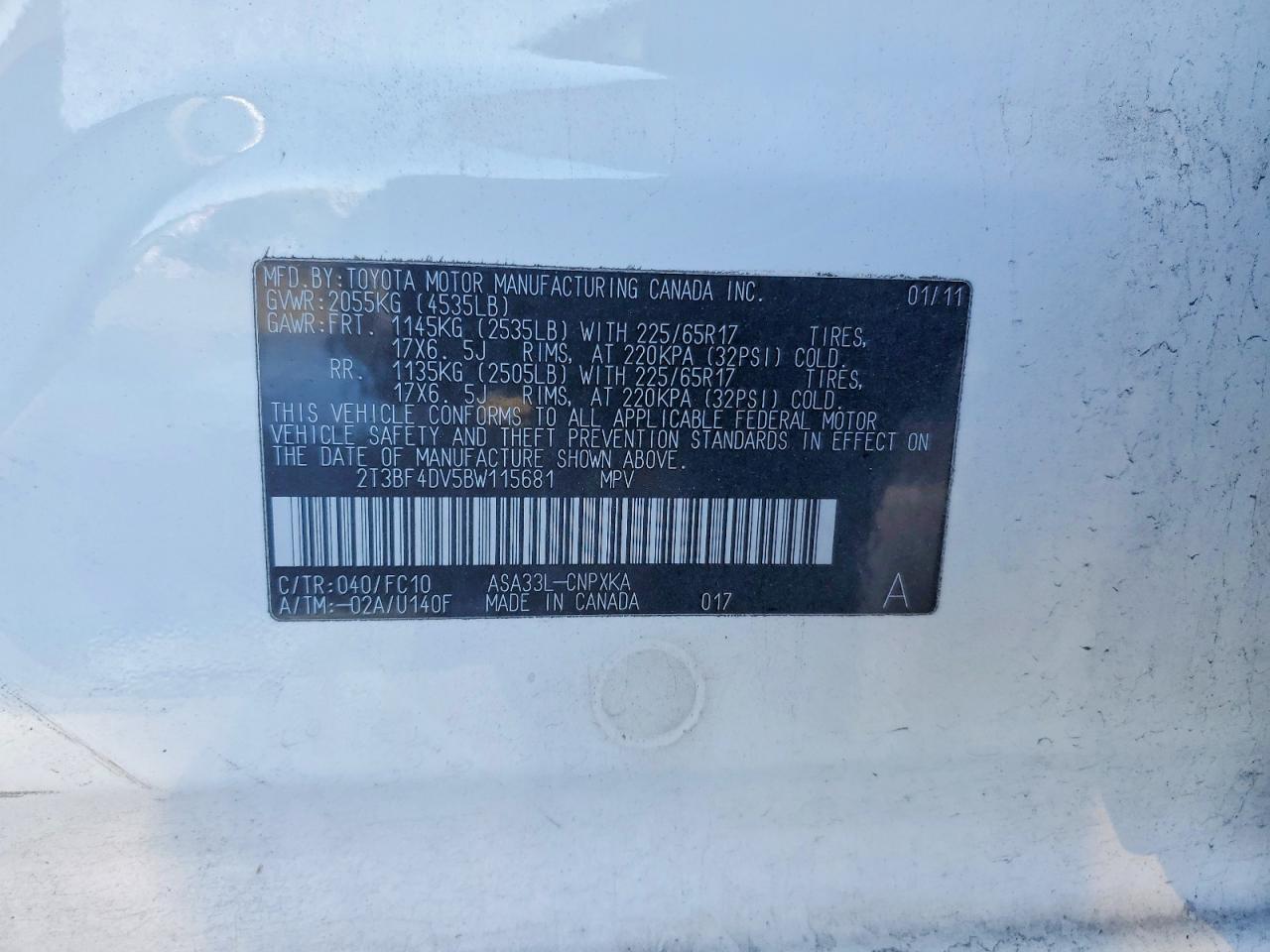 2011 TOYOTA RAV4 photo 12