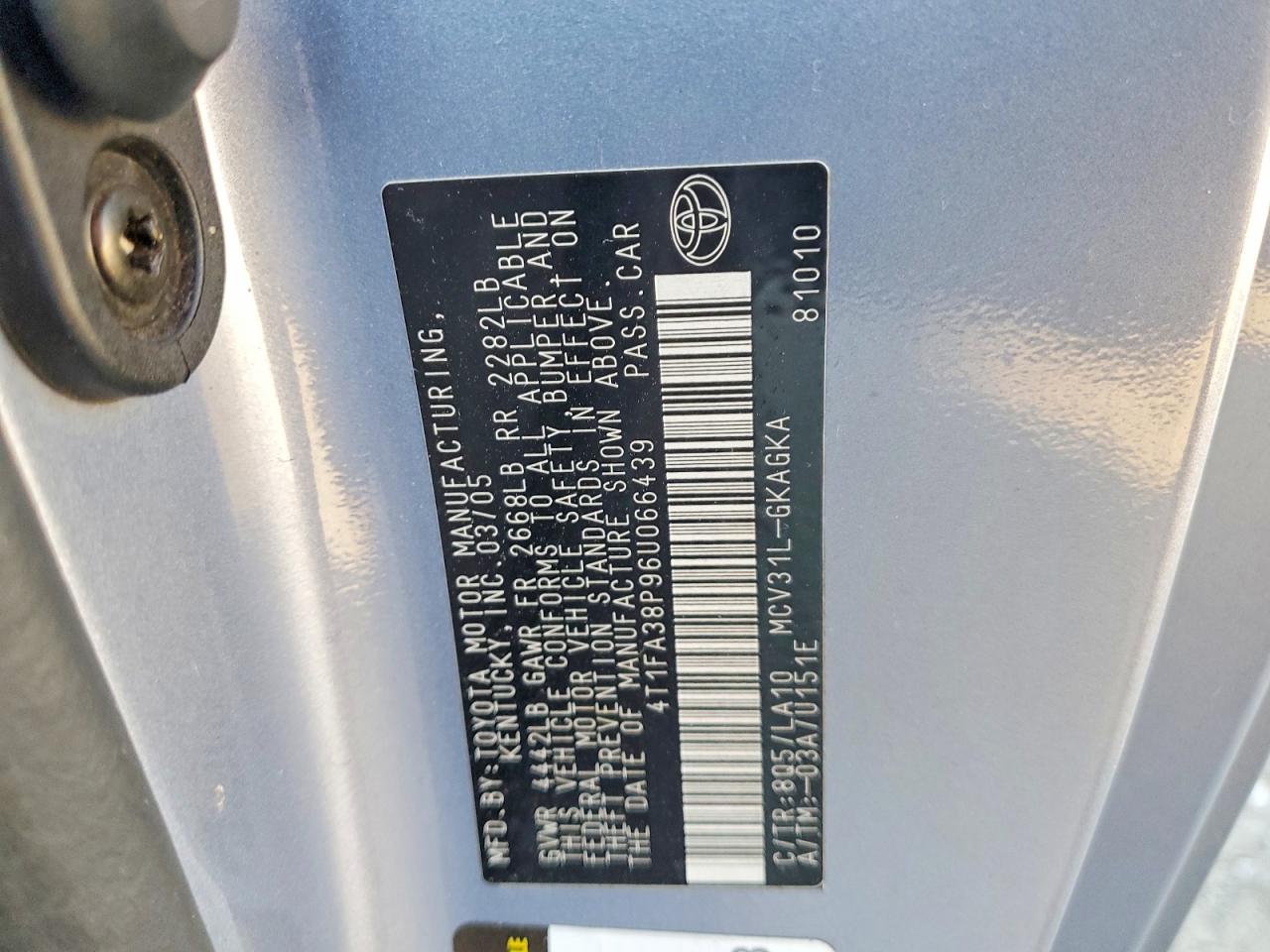 2006 TOYOTA CAMRY SOLARA SLE V6 photo 34