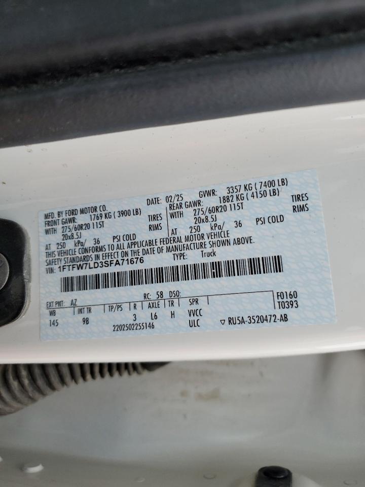2025 FORD F150 PLATINUM photo 13