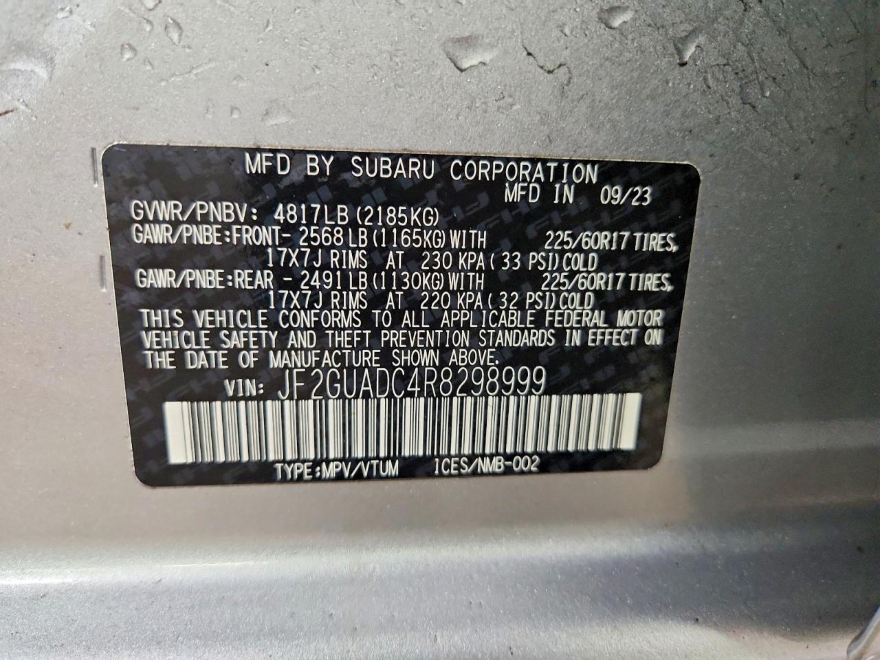 2024 SUBARU CROSSTREK PREMIUM photo 25