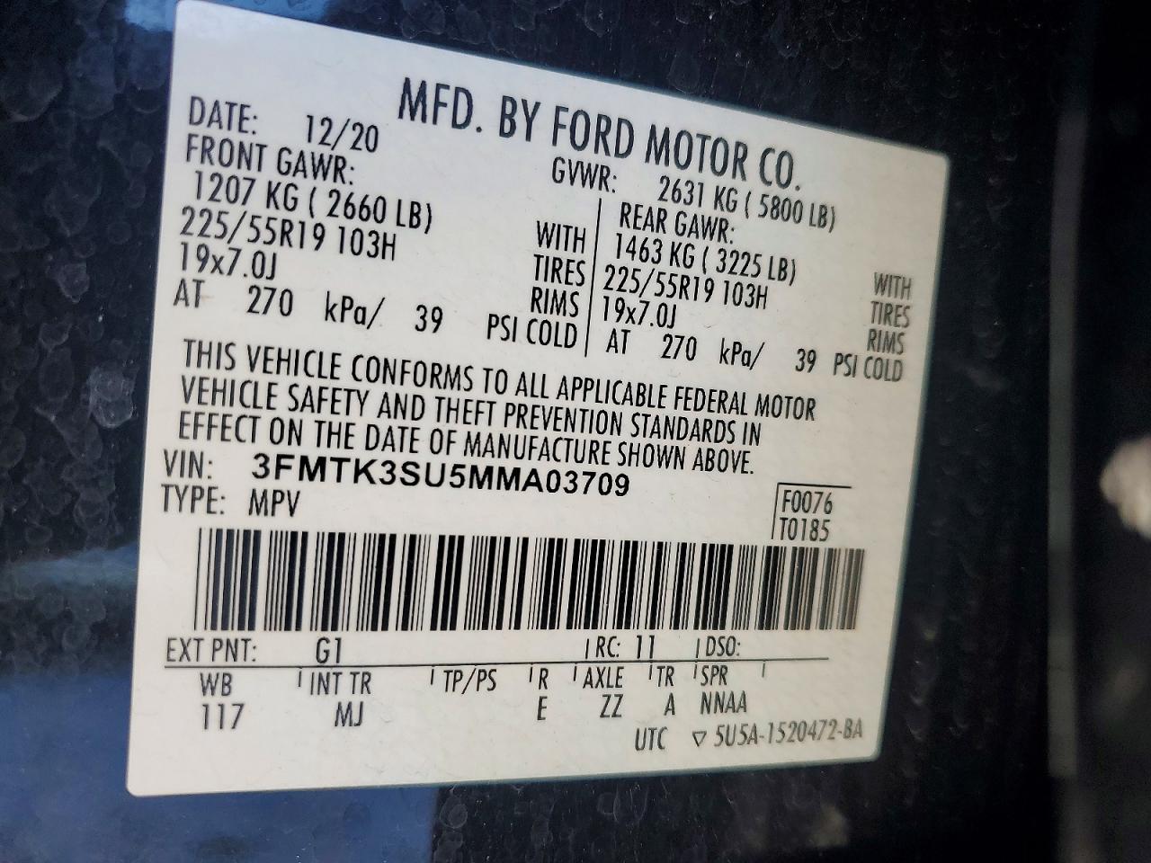 2021 FORD MUSTANG MACH-E PREMIUM photo 23