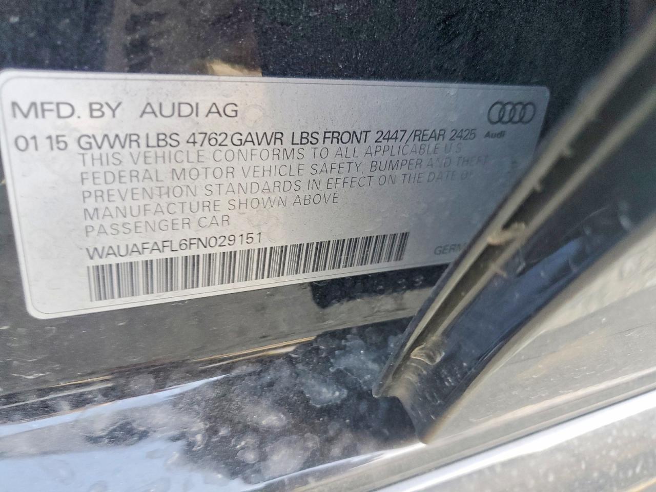 2015 AUDI A4 PREMIUM photo 34