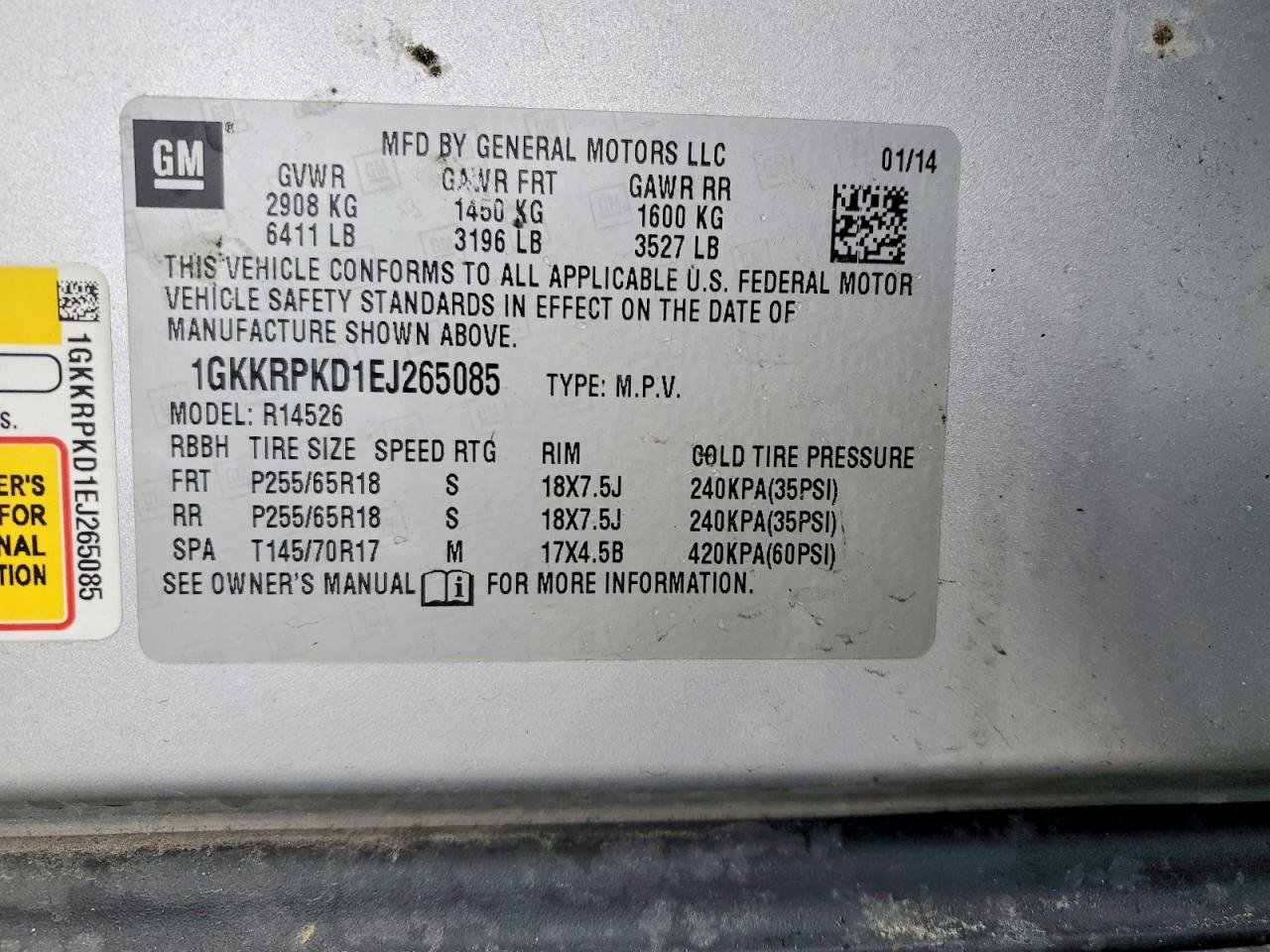 2014 GMC ACADIA SLE photo 13