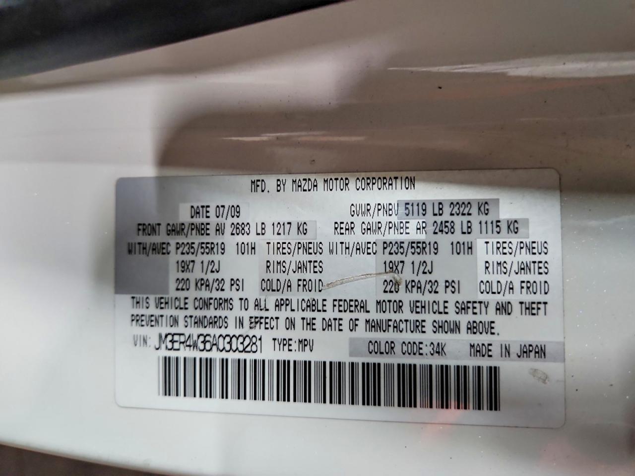 2010 MAZDA CX-7 photo 37