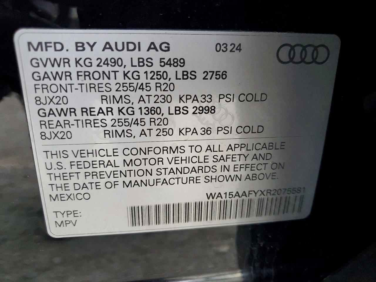 2024 AUDI Q5 SPORTBACK PRM PLS 45 photo 13