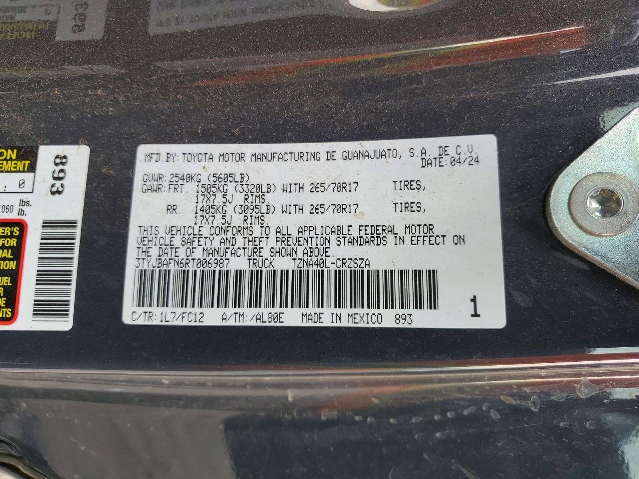 2024 TOYOTA TACOMA XTRACAB photo 12