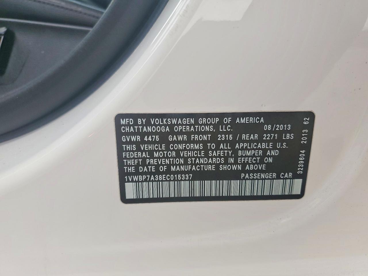 2014 VOLKSWAGEN PASSAT SE photo 25