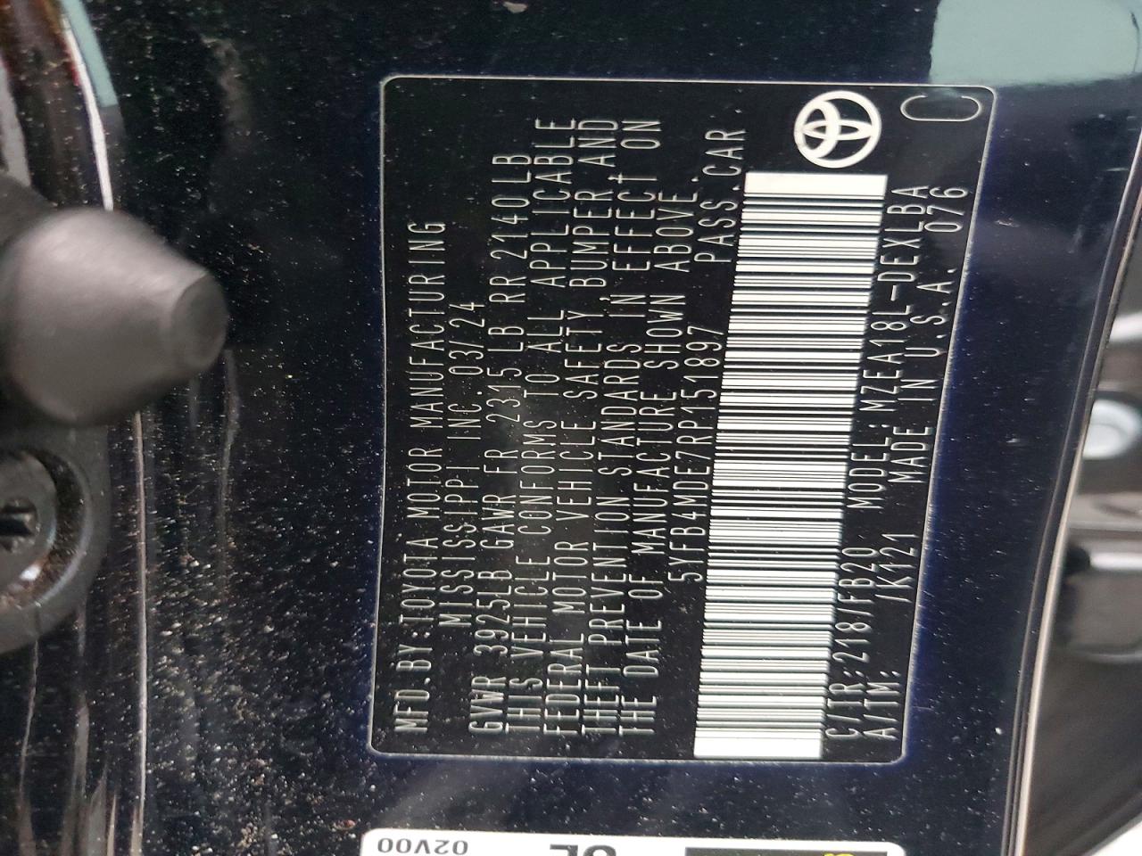 2024 TOYOTA COROLLA LE photo 13