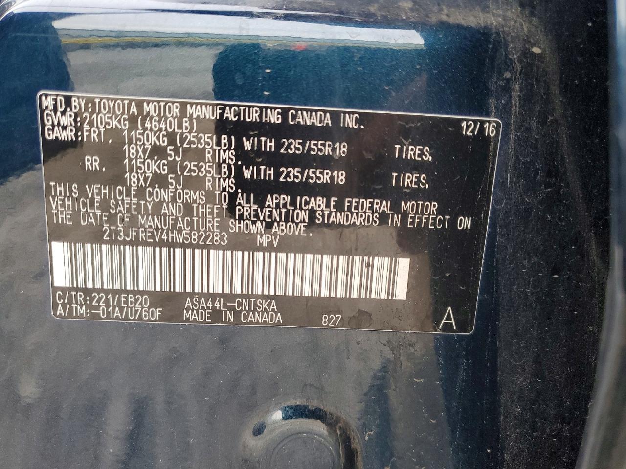 2017 TOYOTA RAV4 SE photo 13