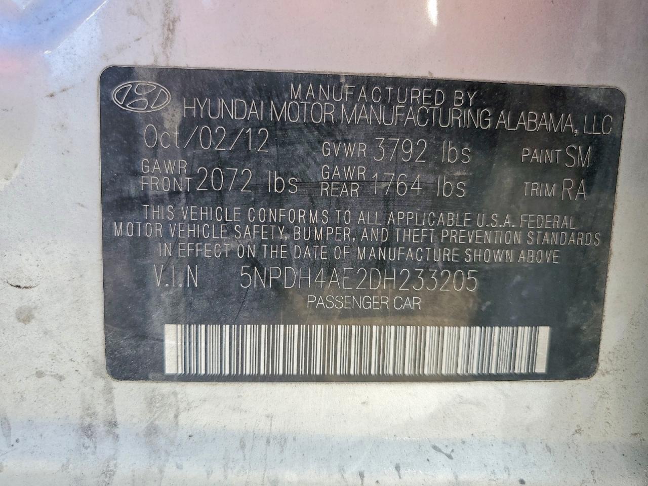 2013 HYUNDAI ELANTRA GLS photo 34