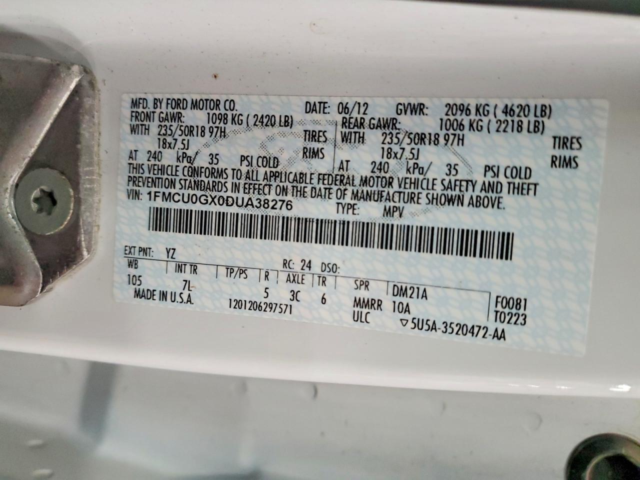 2013 FORD ESCAPE SE photo 13