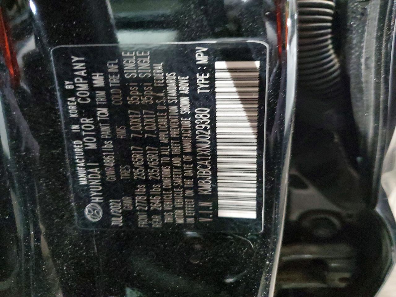 2022 HYUNDAI TUCSON BLUE photo 12