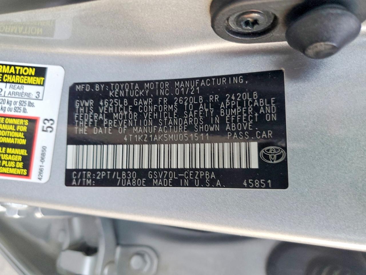 2021 TOYOTA CAMRY TRD photo 34