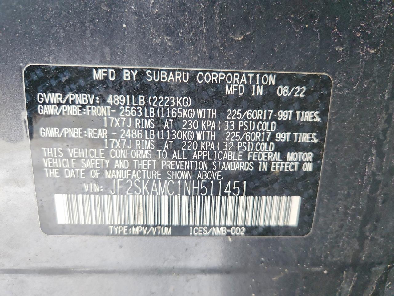 2022 SUBARU FORESTER WILDERNESS photo 25