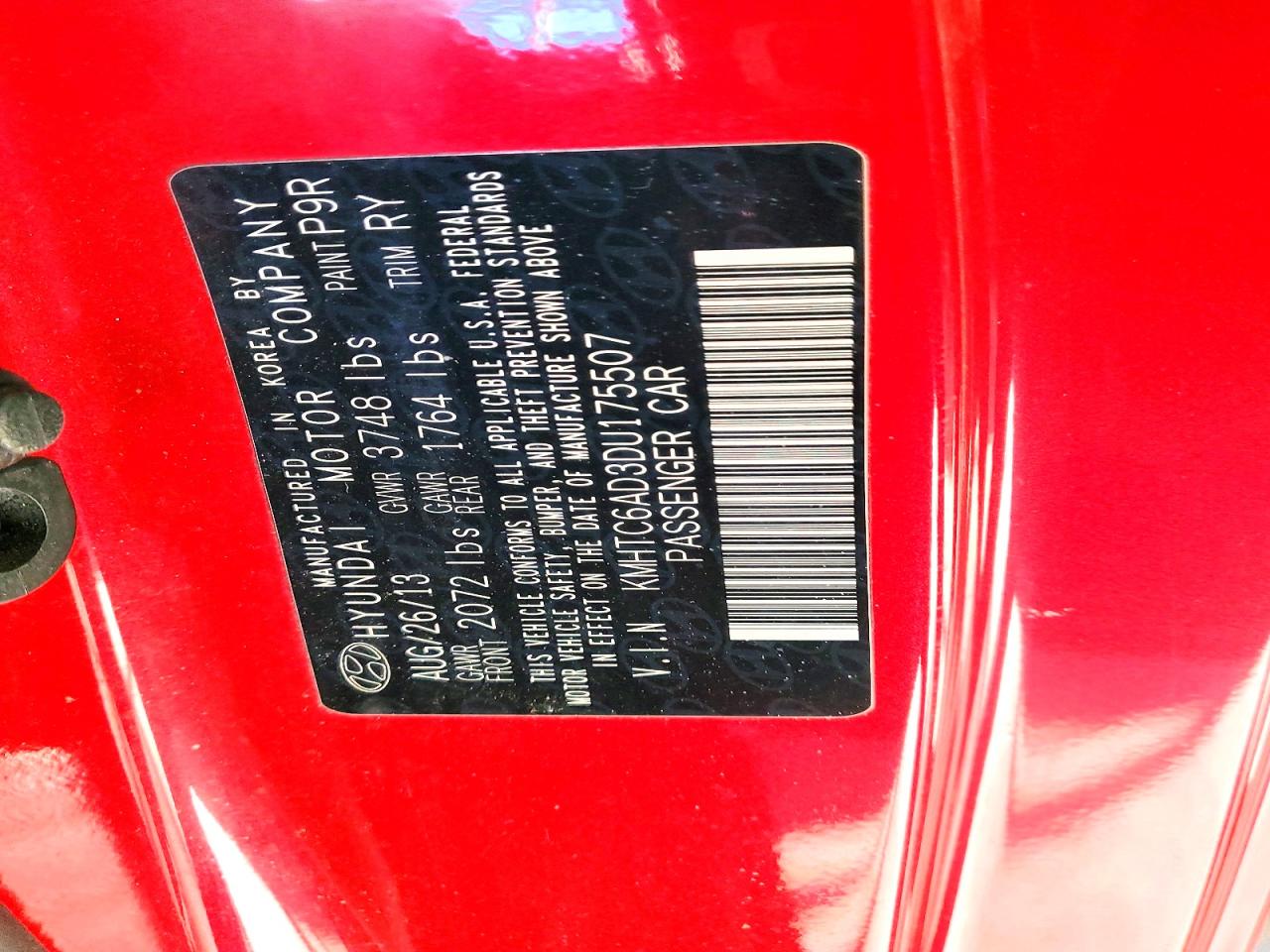 2013 HYUNDAI VELOSTER BASE photo 12
