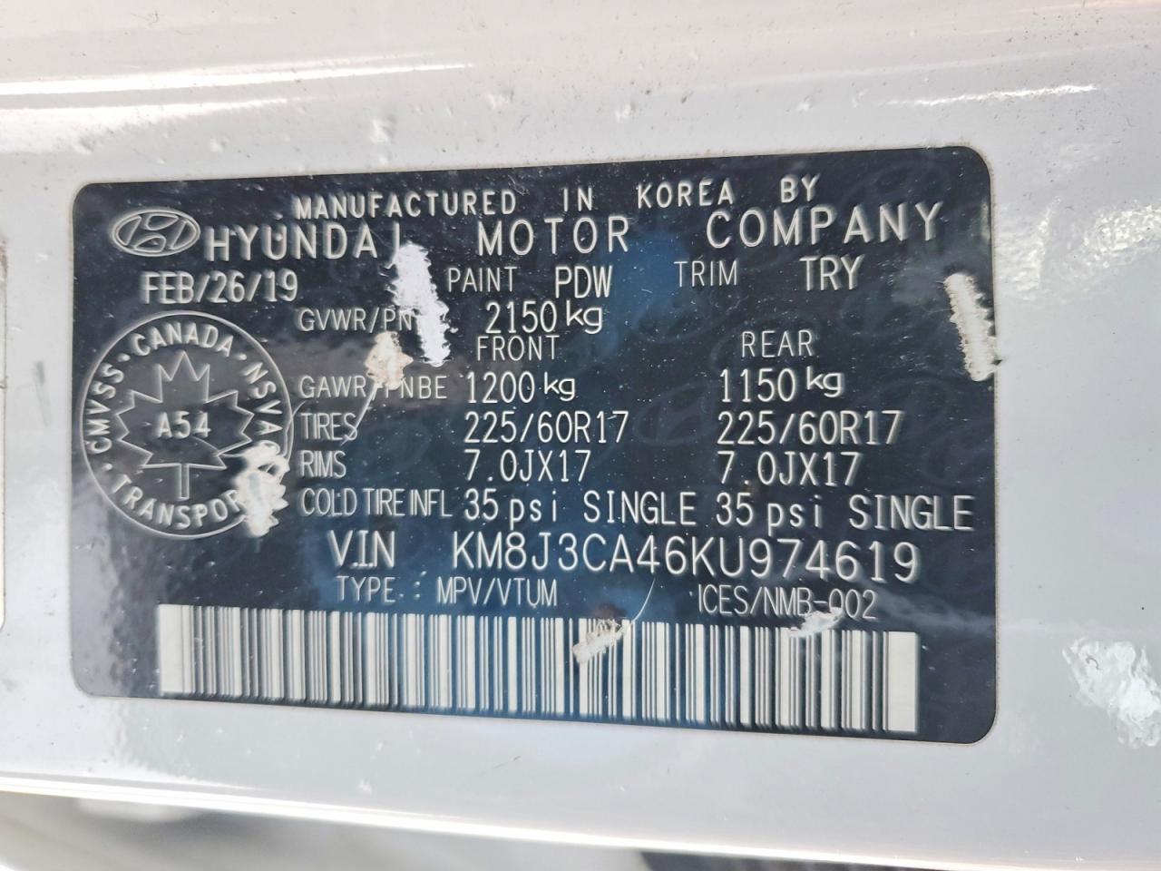 2019 HYUNDAI TUCSON LIMITED photo 13