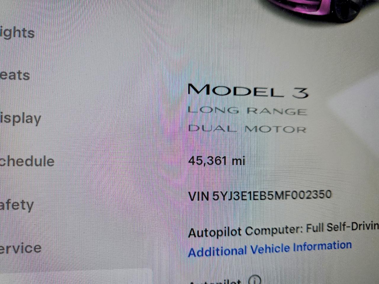 2021 TESLA MODEL 3 photo 9