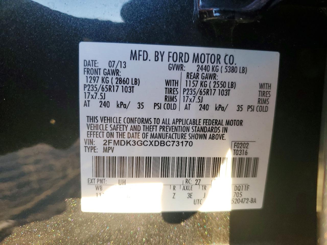 2013 FORD EDGE SE photo 23