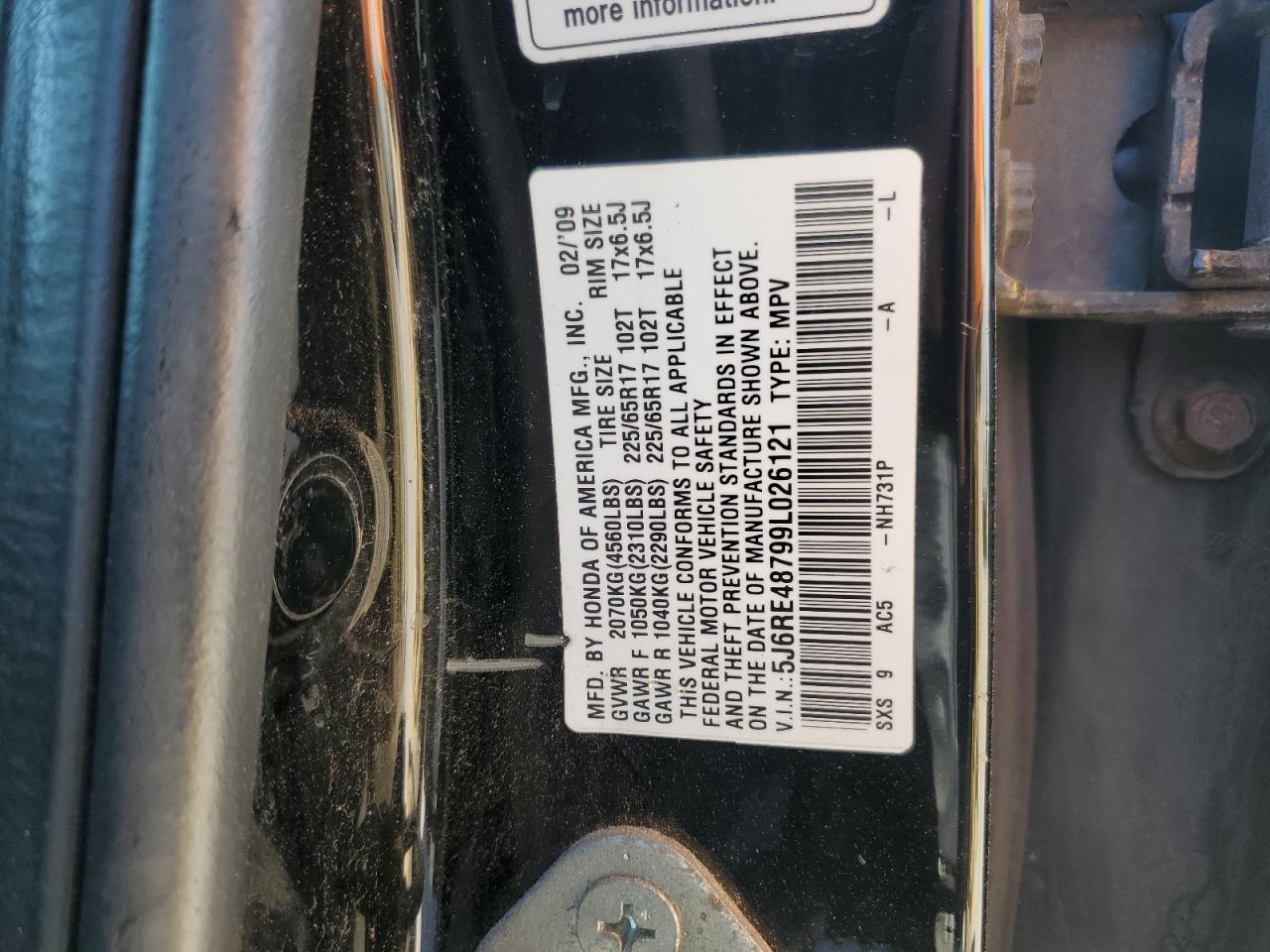 2009 HONDA CR-V EXL photo 27