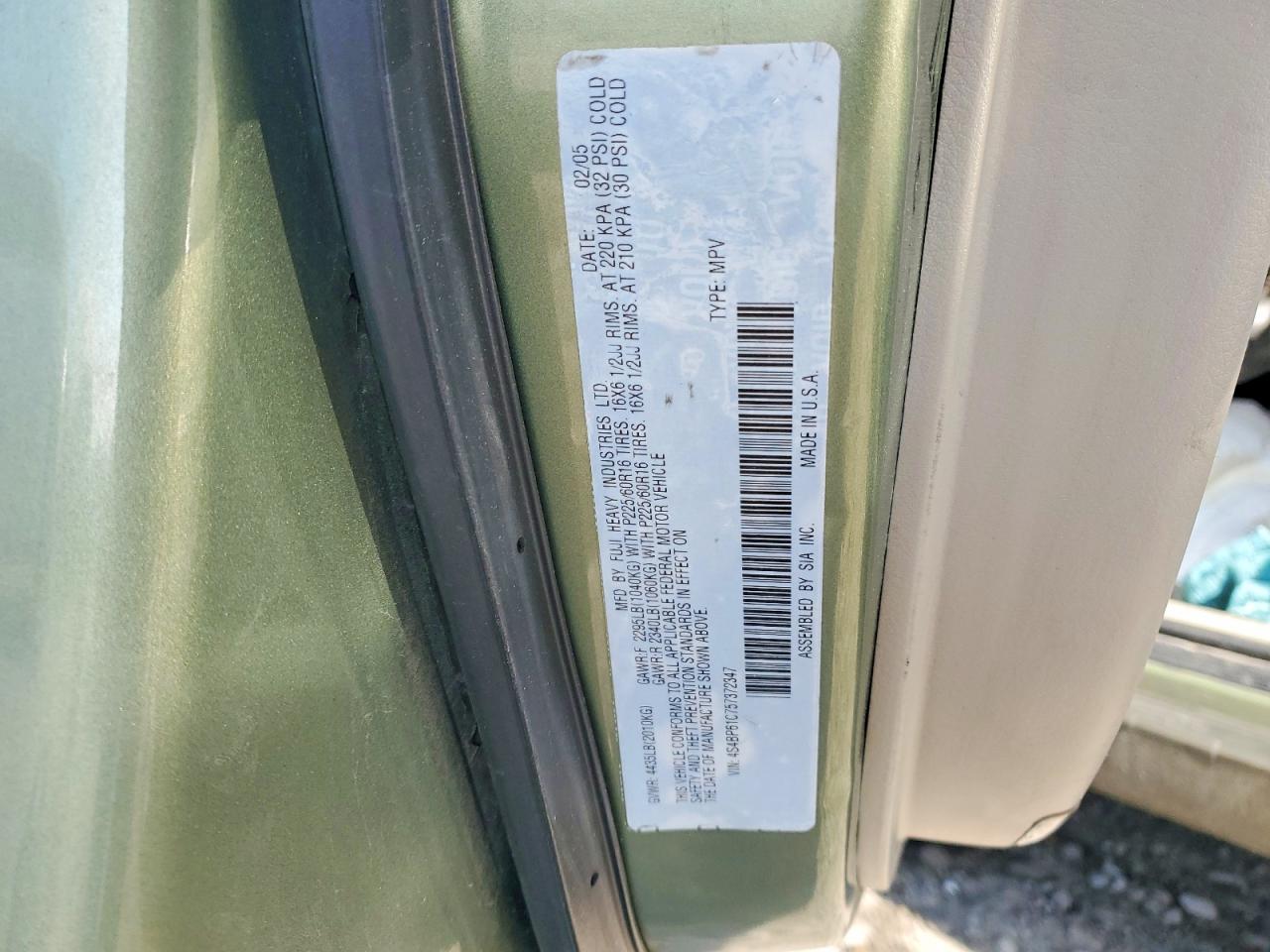 2005 SUBARU LEGACY OUTBACK 2.5I photo 13