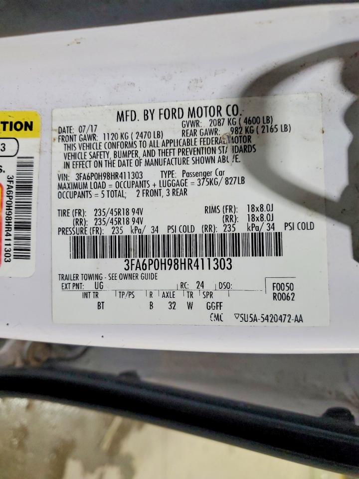 2017 FORD FUSION SE photo 23