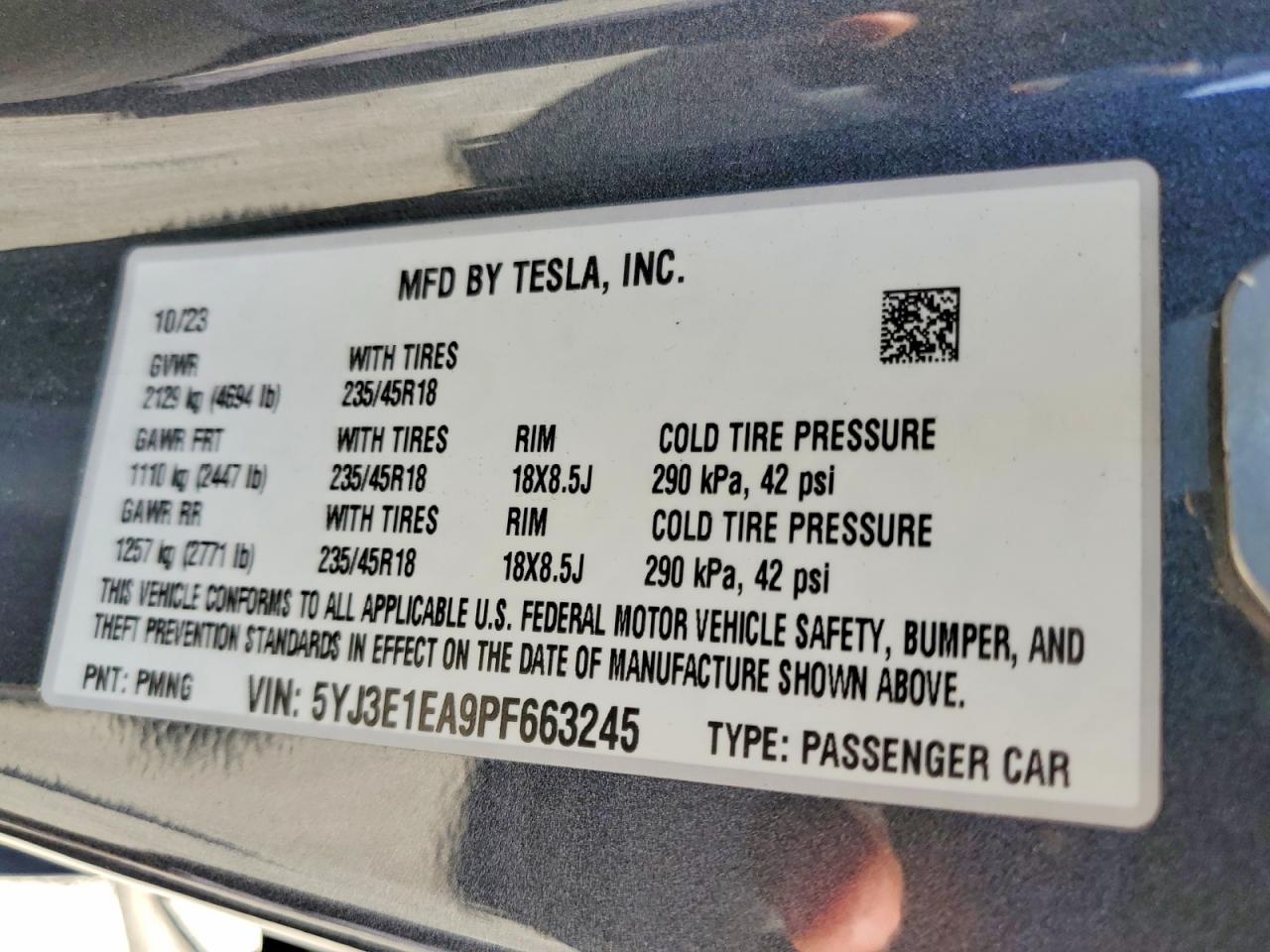 2023 TESLA MODEL 3 photo 23