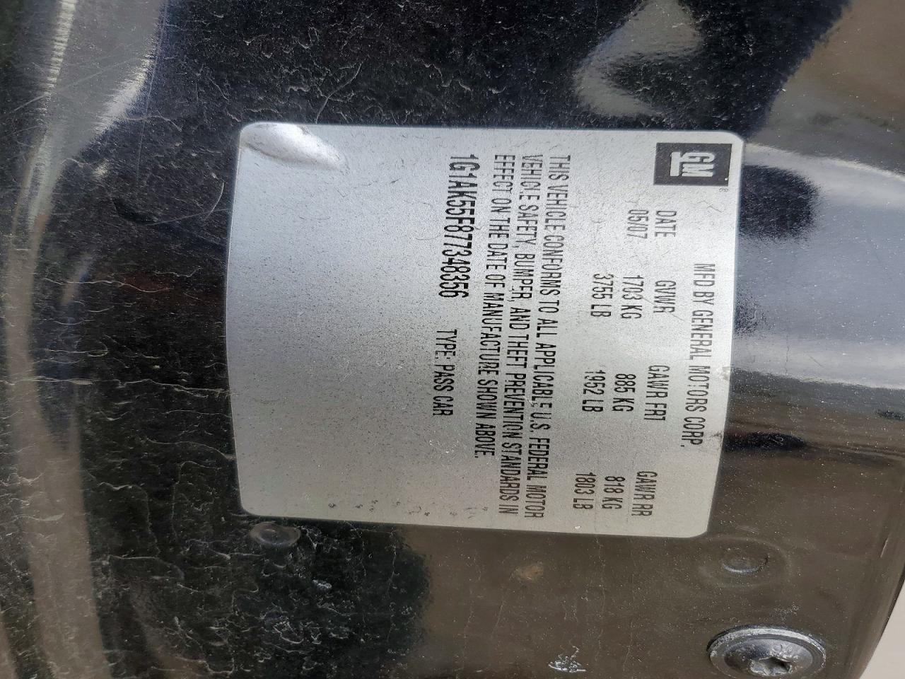 2007 CHEVROLET COBALT LS photo 23
