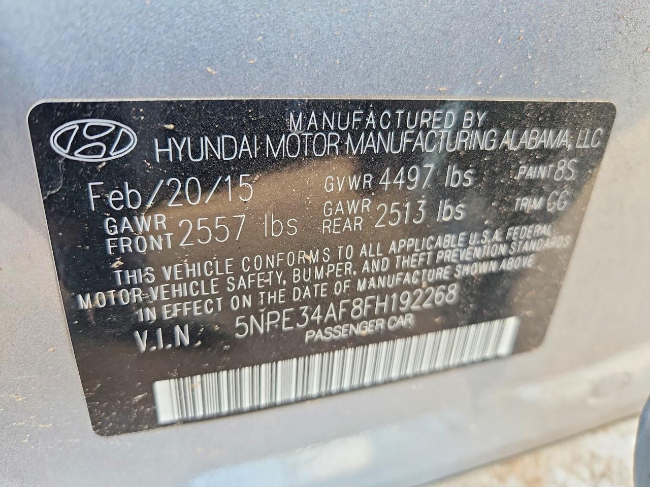 2015 HYUNDAI SONATA SPORT photo 12
